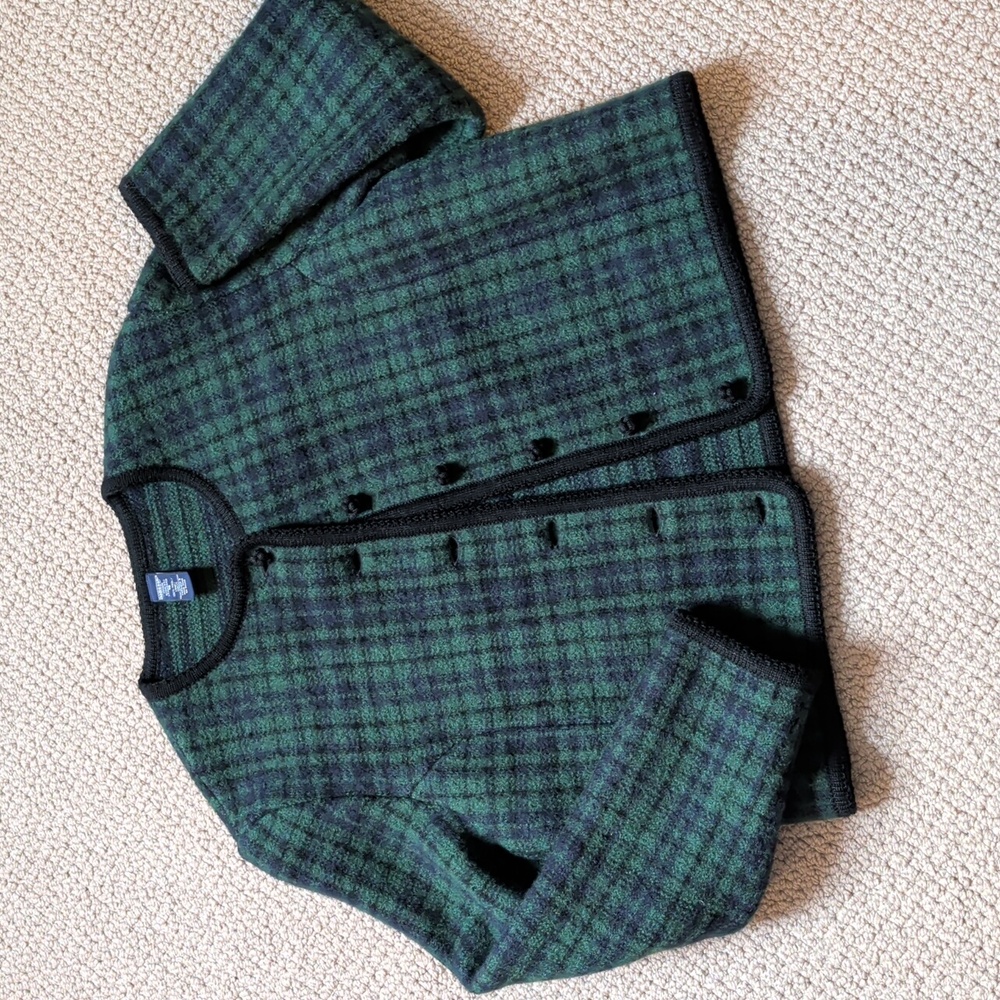 Lands’ End Vintage 100% Boiled Wool Size 16 Button Down Jacket
